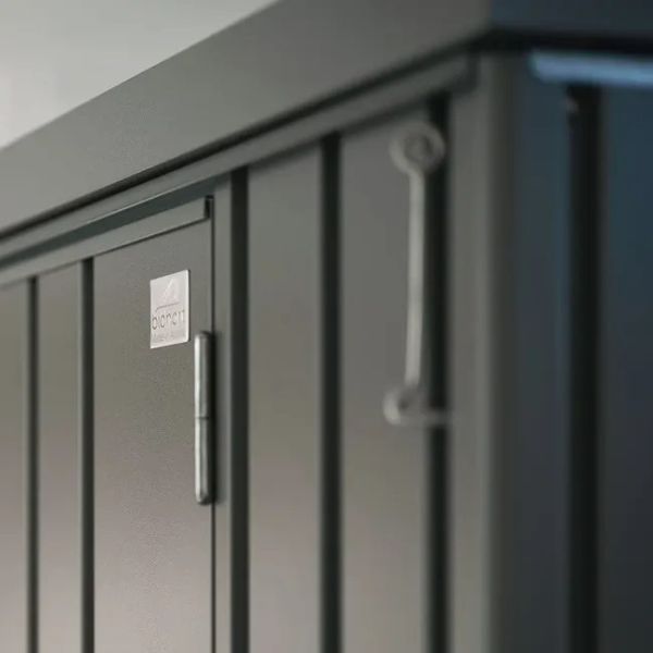 Biohort metalen tuinkast kwartsgrijs 191x83x182,5 cm