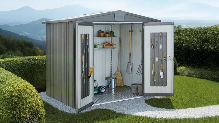 Metalen berging Biohort Europa 4A 316 x 156 x 209 cm