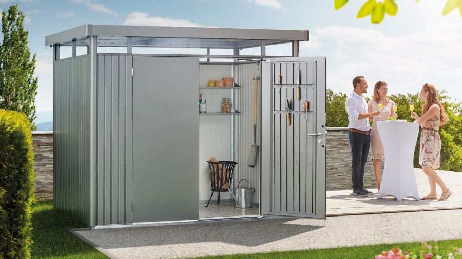 Highline H3 van Biohort, zilver grijs, met dubbele deuren