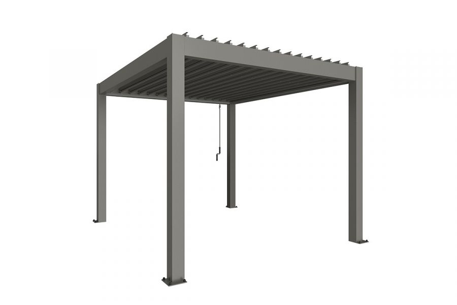 Pergola - Kwartsgrijs metallic - 400x350 cm
