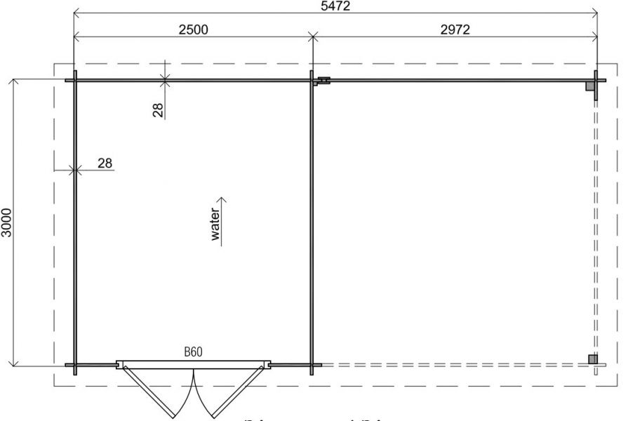 Classicline Blokhut Drenthe Geïmpregneerd 250x300 + 300
