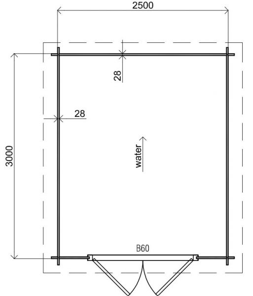 Classicline Blokhut Drenthe Geïmpregneerd 250x300