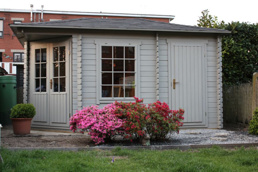 Interflex 4355 Blokhut 300x440 cm 28 mm vuren blank