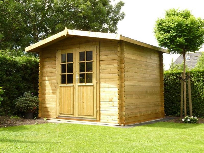 Tuindeco Britt Blokhut 300x250 cm 28 mm vuren groen geïmpregneerd