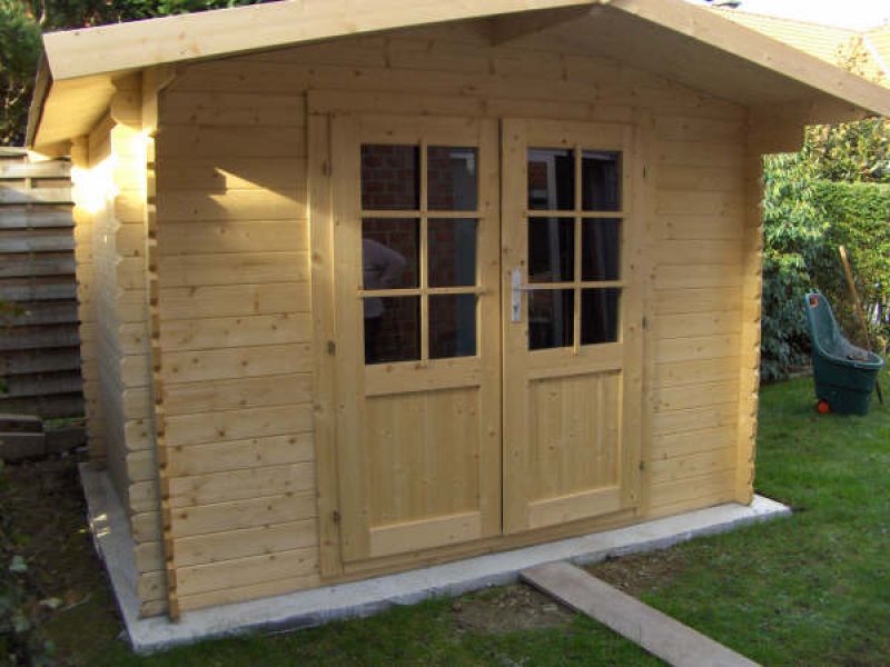 Tuindeco Britt Blokhut 300x250 cm 28 mm vuren groen geïmpregneerd