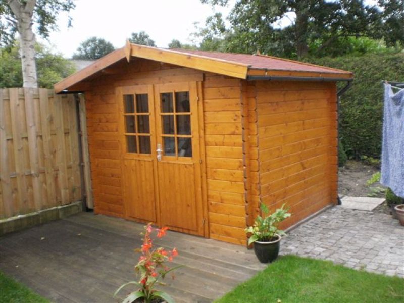 Tuindeco Britt Blokhut 300x250 cm 28 mm vuren groen geïmpregneerd