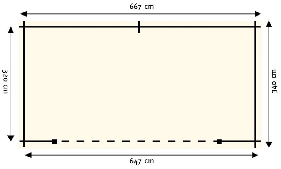 Buitenverblijf G6634 667x340 cm