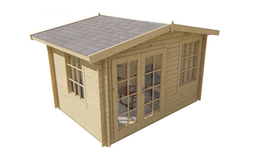 Tuindeco Philip Blokhut 350x250 cm 40 mm vuren honing geïmpregneerd