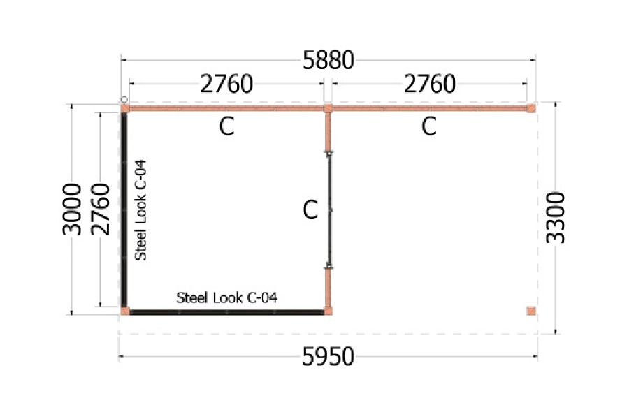 Buitenverblijf casa plattegrond 