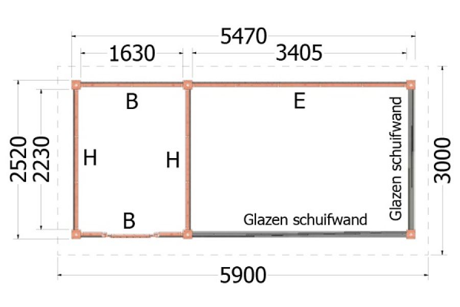 Buitenverblijf Siena plattegrond