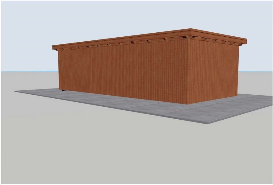Trendhout Siena overkapping 880x415 cm Lariks/Douglas blank - Totaalpakket