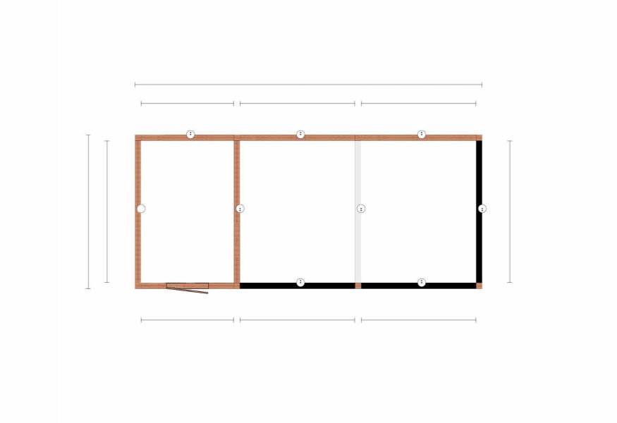Trendhout Siena overkapping 880x415 cm Lariks/Douglas blank - Totaalpakket