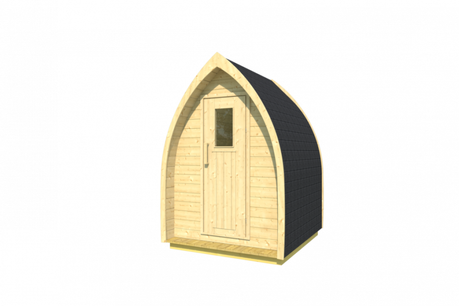 Camping Toilet - 153x140 cm - incl. dakshingles en vloer - thermisch gemodificeerd hout