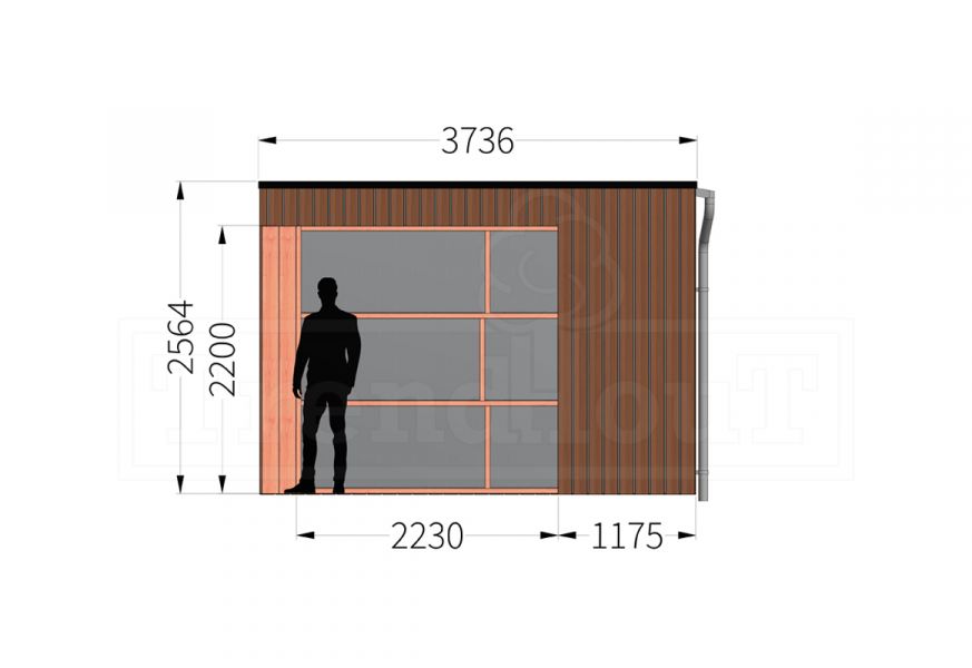 Buitenverblijf Capri 720x375 - Plat dak model links