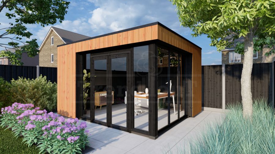 Trendhout Buitenverblijf Capri 720x425 - Plat dak model links