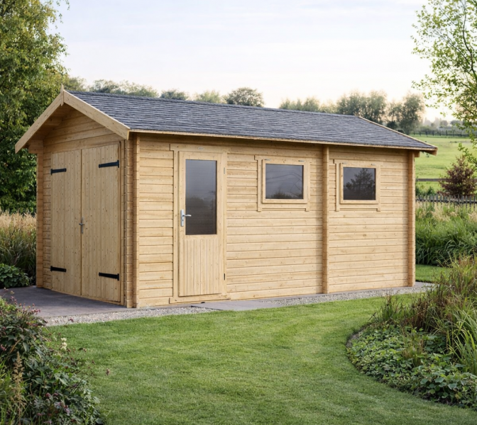 Interflex Garage 330x520 cm 40 mm vuren blank