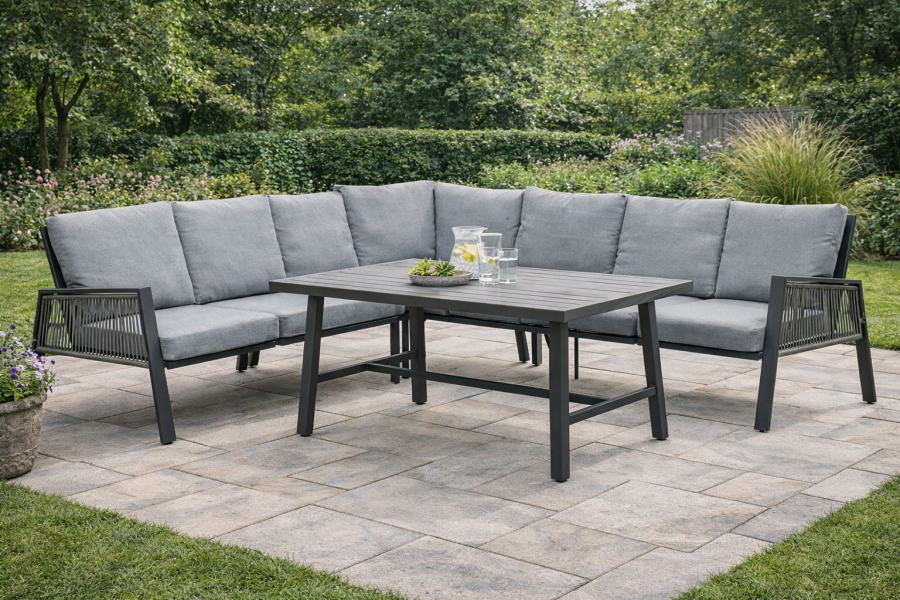 Loungeset Garden Impressions Andrea 4-delig grijs - Showmodel Numansdorp & Wommelgem