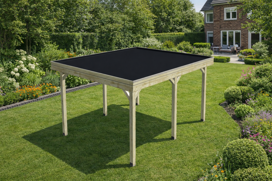 1 stuk beschikbaar: Lugarde overkapping 240x300 cm plat dak incl. EPDM - SALE01945