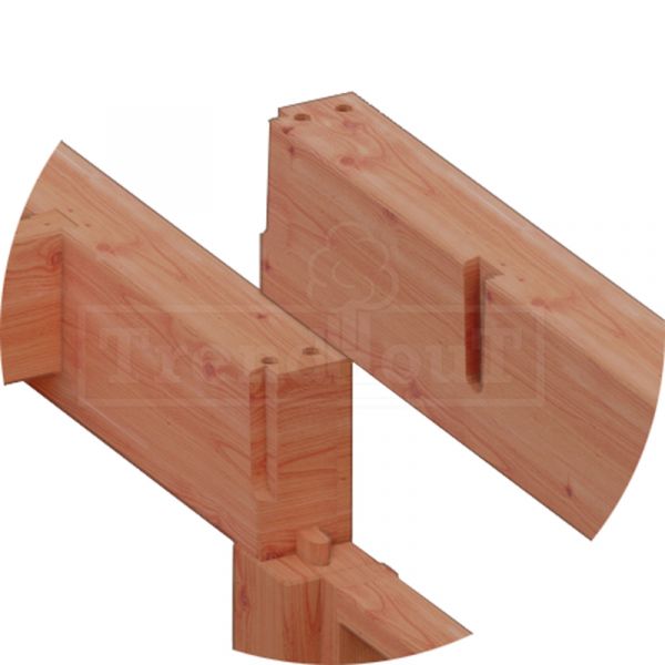 Buitenverblijf Capri 425x375 - Plat dak model rechts