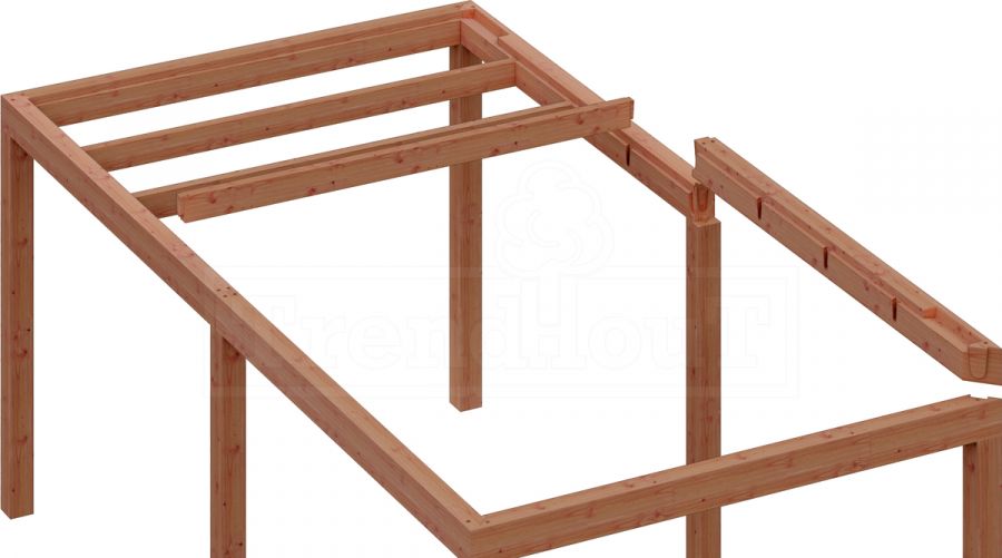 Trendhout Overkapping Palermo 835x255 cm
