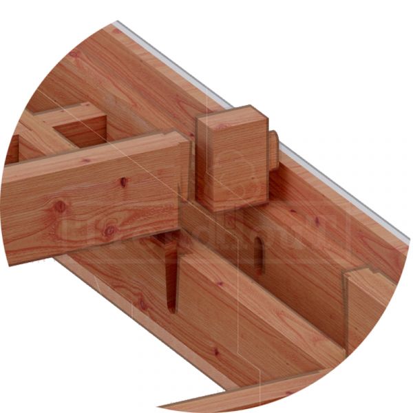 Trendhout Buitenverblijf Verona 750x335 cm - Plat dak model links