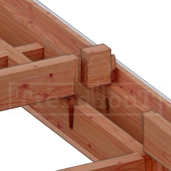 Trendhout Buitenverblijf Verona 750x335 cm - Plat dak model links