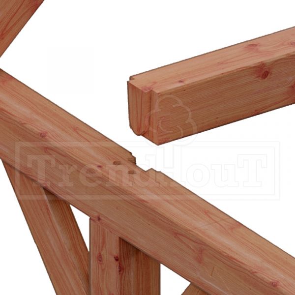 Trendhout Buitenverblijf zadeldak XL 770x440 cm