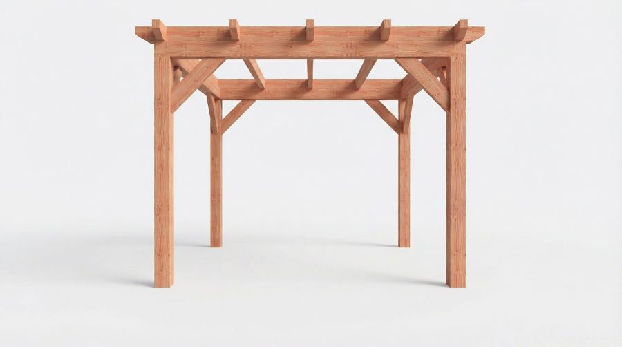 Bouwpakket overkapping 346x346 cm fijnbezaagd Douglas