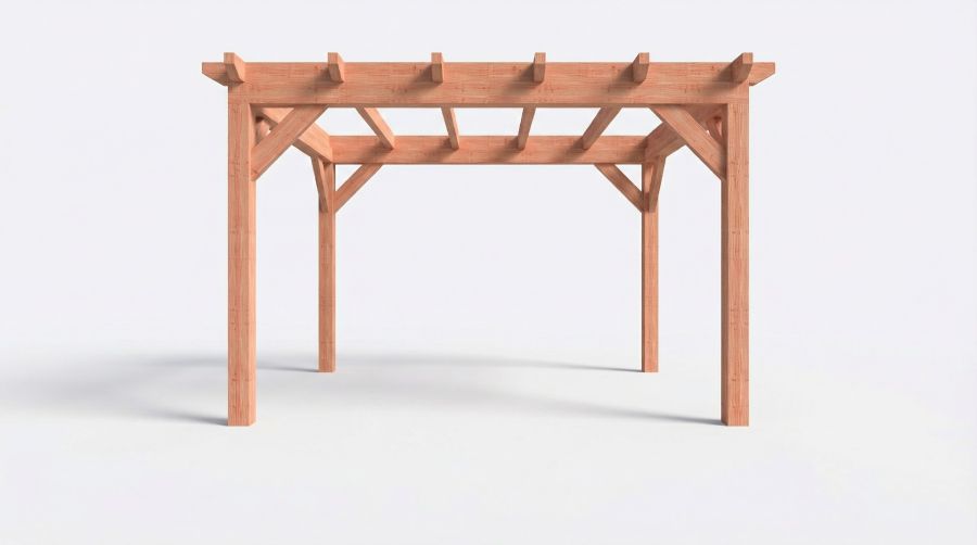 Bouwpakket overkapping 410,5x346 cm fijnbezaagd Douglas