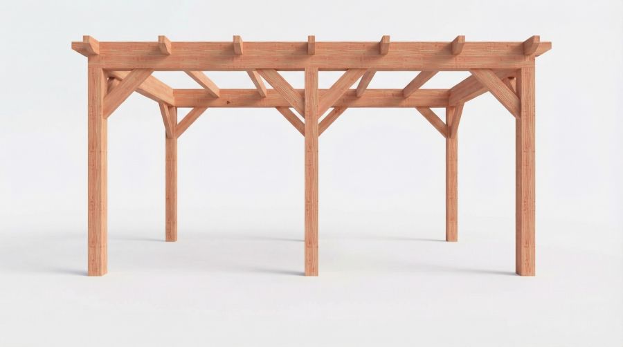 Bouwpakket overkapping 531x346 cm fijnbezaagd Douglas