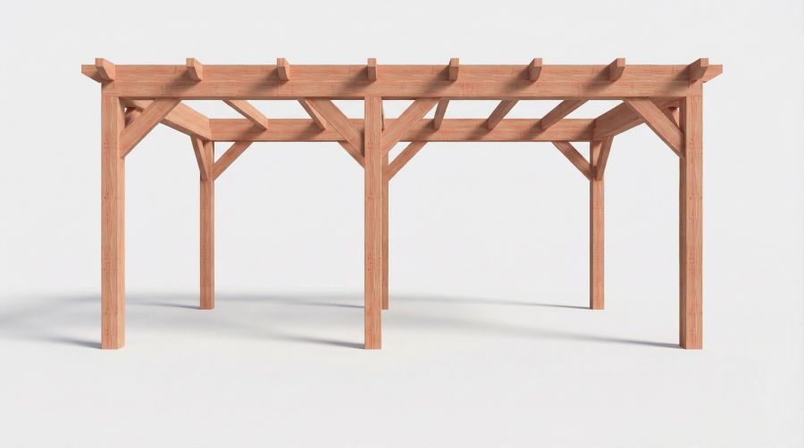 Bouwpakket overkapping 584x346 cm fijnbezaagd Douglas