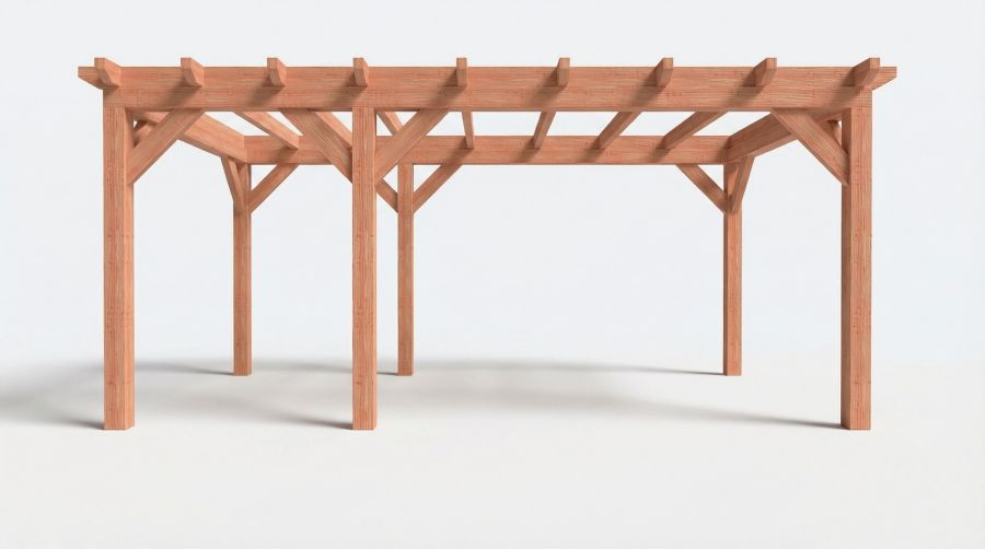 Bouwpakket overkapping 588,5x346 cm fijnbezaagd Douglas