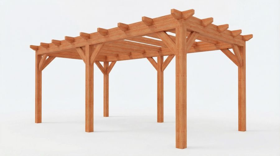 Bouwpakket overkapping 637x346 cm fijnbezaagd Douglas
