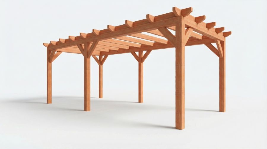 Bouwpakket overkapping 701,5x346 cm fijnbezaagd Douglas