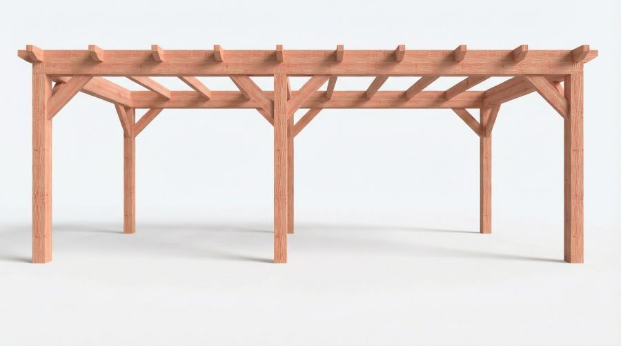 Bouwpakket overkapping 701,5x346 cm fijnbezaagd Douglas
