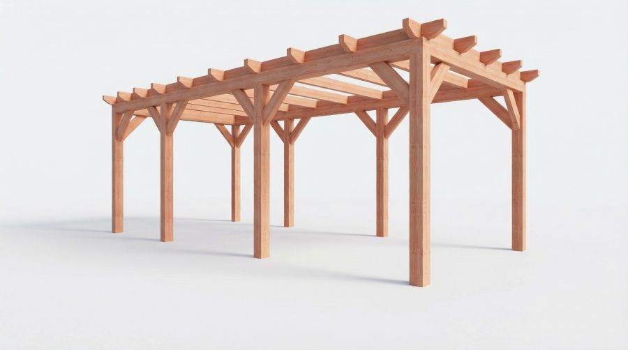 Bouwpakket overkapping 709x346 cm fijnbezaagd Douglas