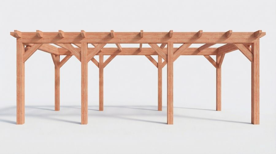 Bouwpakket overkapping 709x346 cm fijnbezaagd Douglas