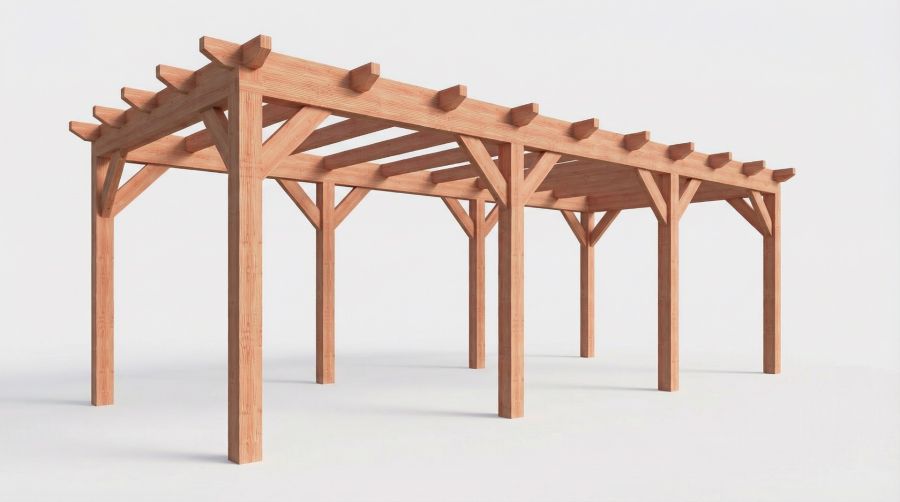 Bouwpakket overkapping 769x346 cm fijnbezaagd Douglas