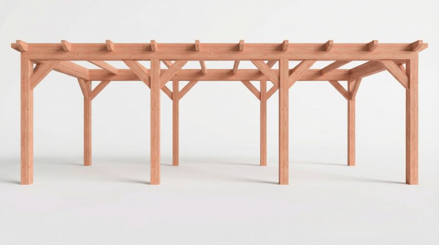 Bouwpakket overkapping 769x346 cm fijnbezaagd Douglas