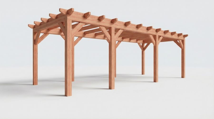 Bouwpakket overkapping 815x346 cm fijnbezaagd Douglas