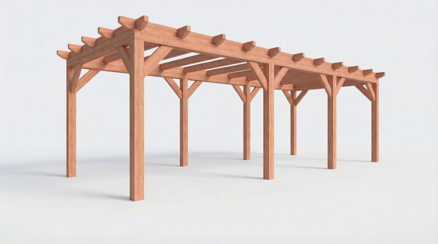Bouwpakket overkapping 822x346 cm fijnbezaagd Douglas