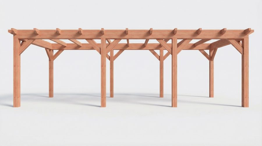 Bouwpakket overkapping 822x346 cm fijnbezaagd Douglas
