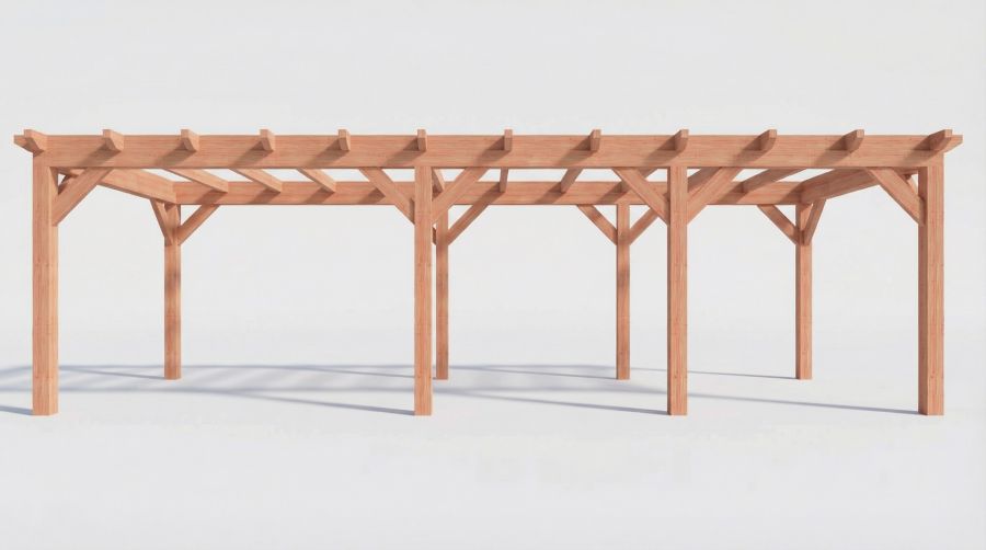 Bouwpakket overkapping 886,5x346 cm fijnbezaagd Douglas