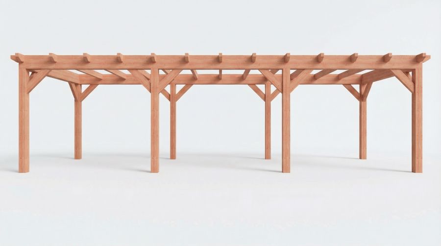 Bouwpakket overkapping 928x346 cm fijnbezaagd Douglas