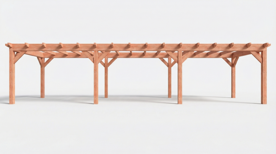 Bouwpakket overkapping 1121,5x346 cm fijnbezaagd Douglas