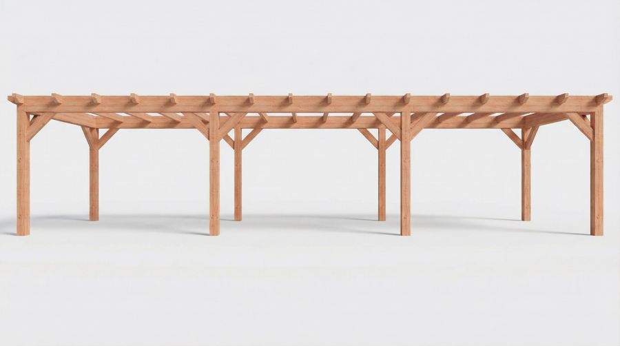 Bouwpakket overkapping 1219x346 cm fijnbezaagd Douglas