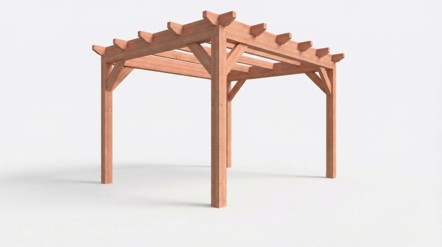 Bouwpakket overkapping 346x410,5 cm fijnbezaagd Douglas
