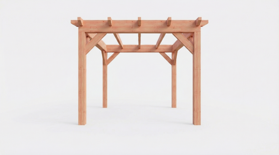 Bouwpakket overkapping 346x410,5 cm fijnbezaagd Douglas