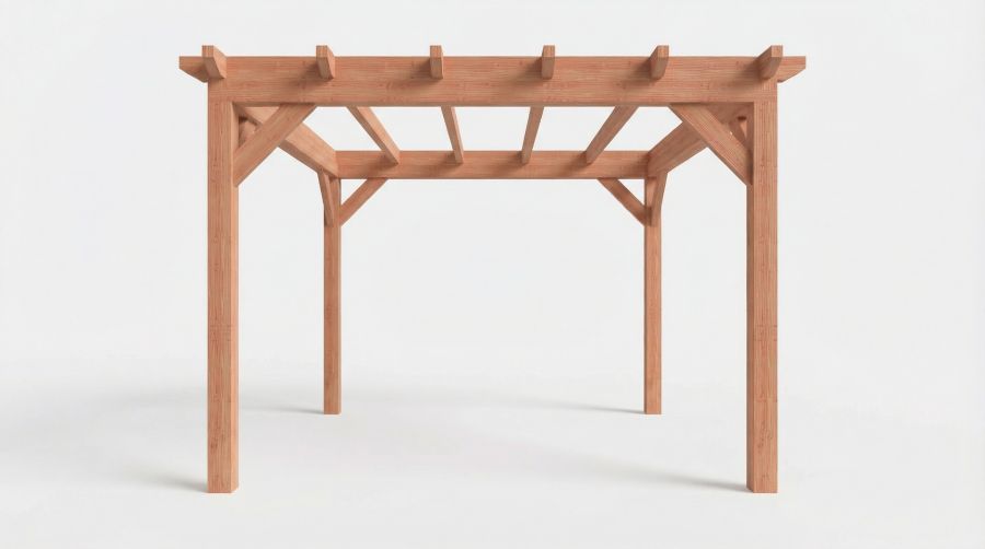 Bouwpakket overkapping 410,5x410,5 cm fijnbezaagd Douglas