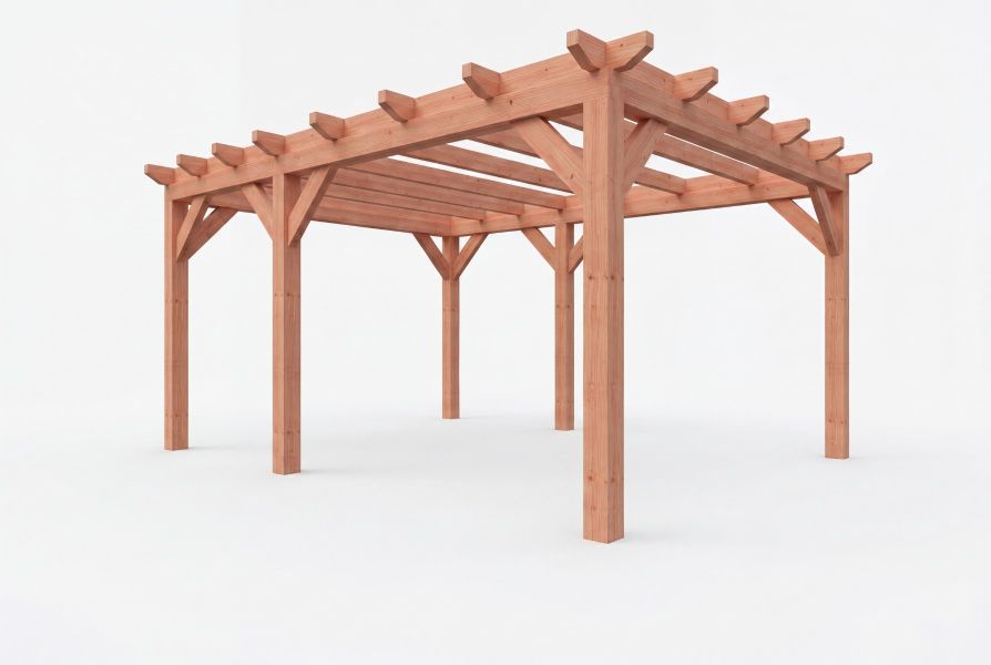 Bouwpakket overkapping 524x410,5 cm fijnbezaagd Douglas